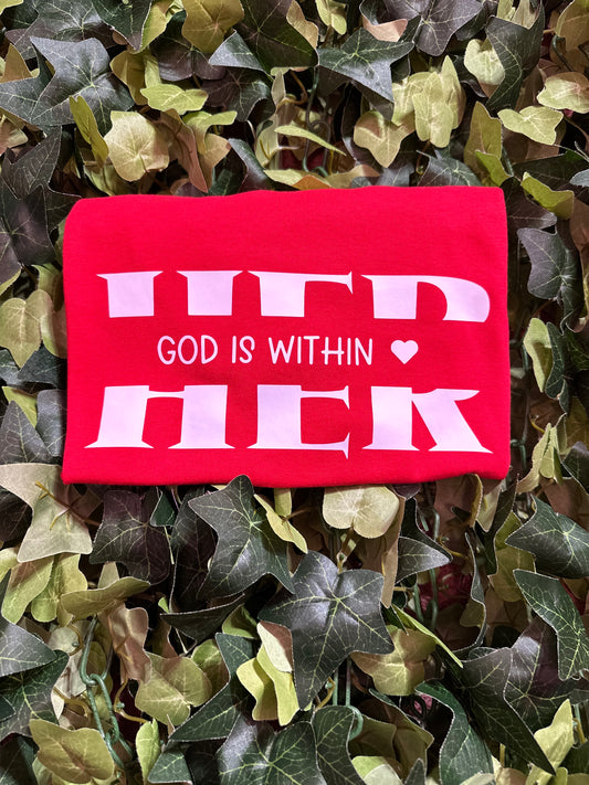 HER Tee (Red/White )
