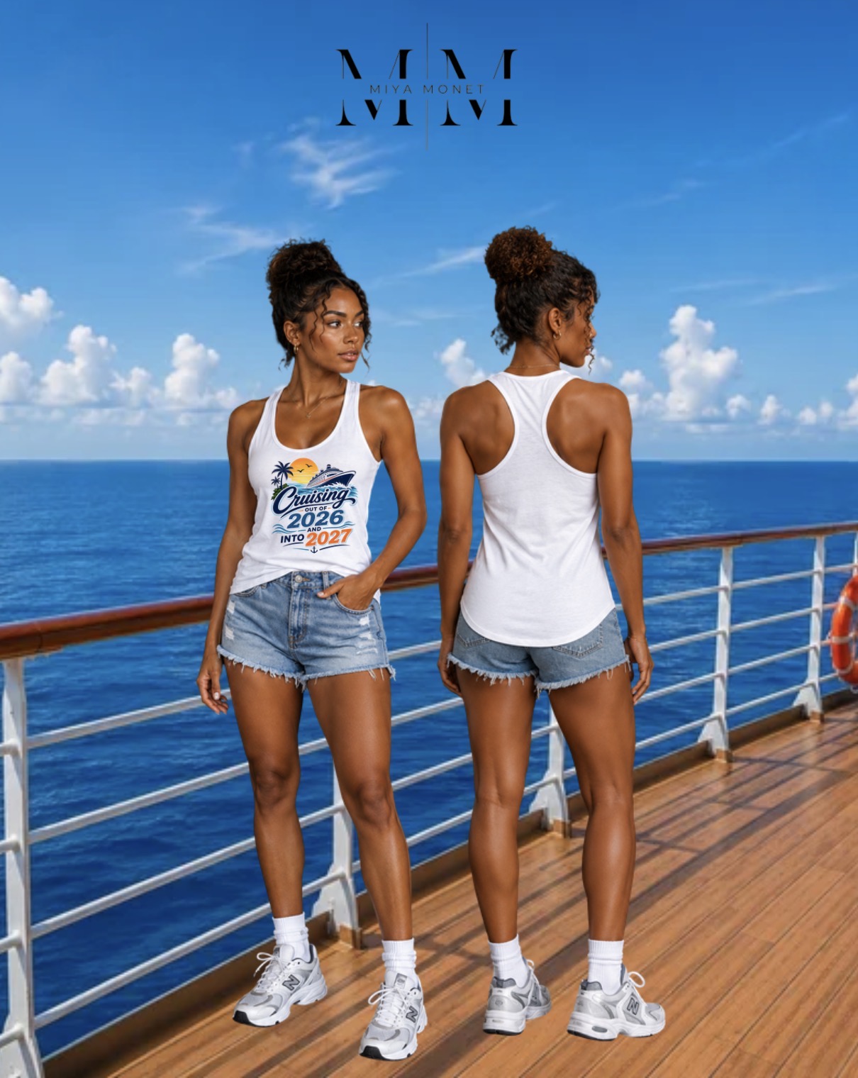 Women’s family cruise racer back tank