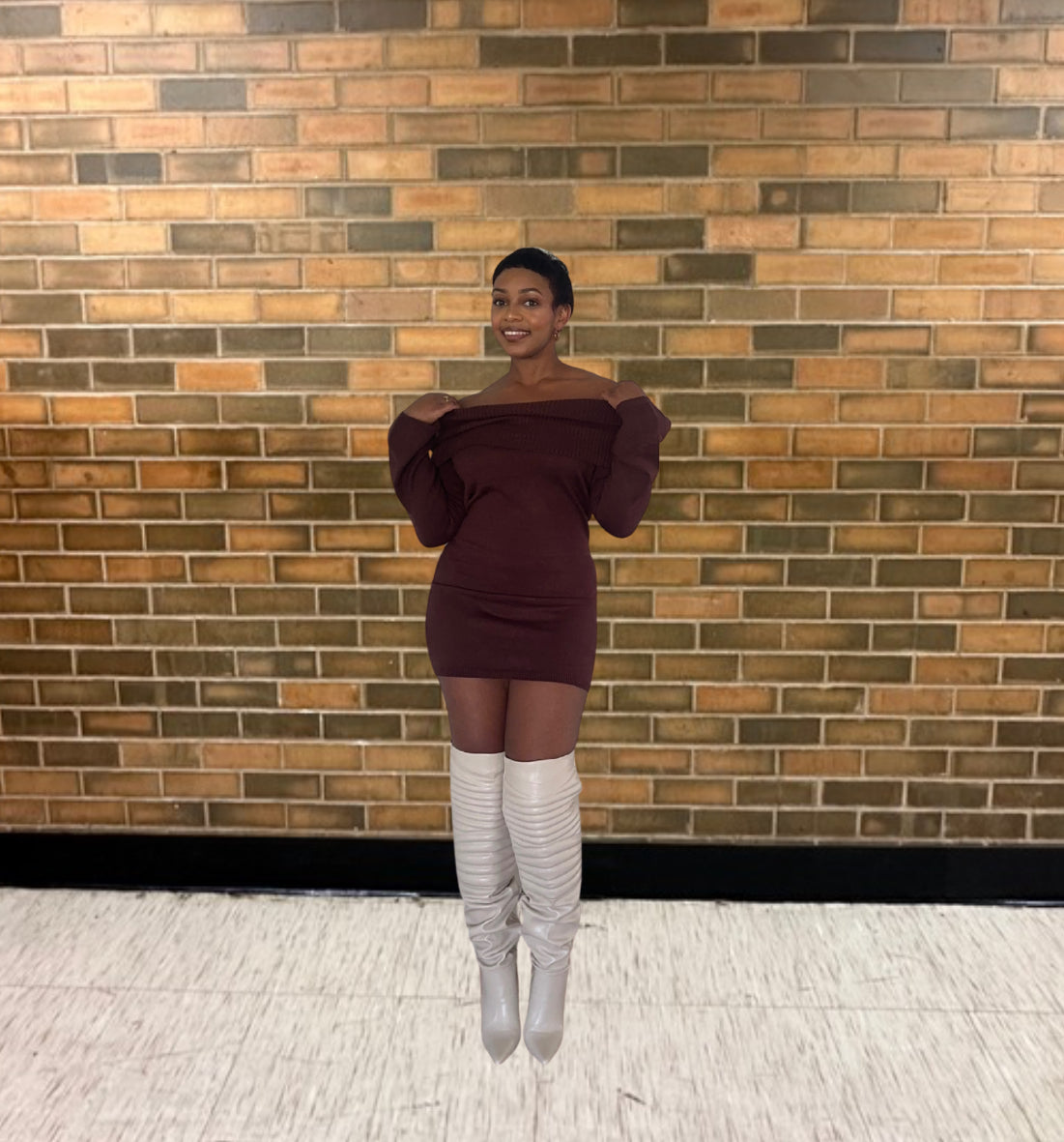 Dark Chocolate Sweater Dress