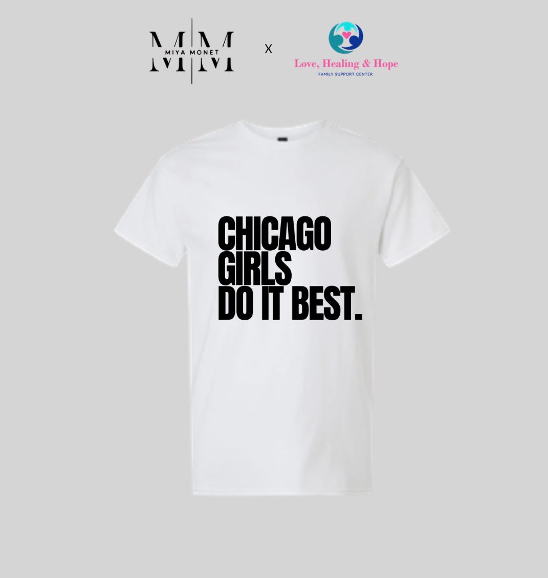 Chi Girls Tee (white/ Blk)