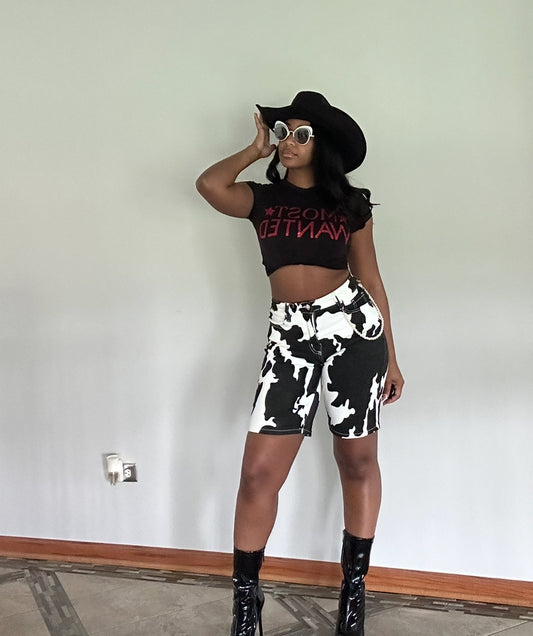 Most Wanted Fitted Tee (Black / Red)