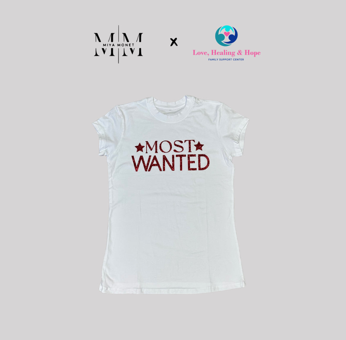 Most Wanted Fitted Tee (White/Red)