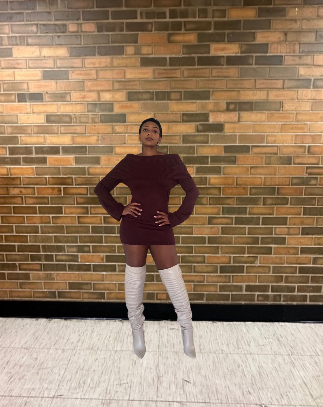 Dark Chocolate Sweater Dress