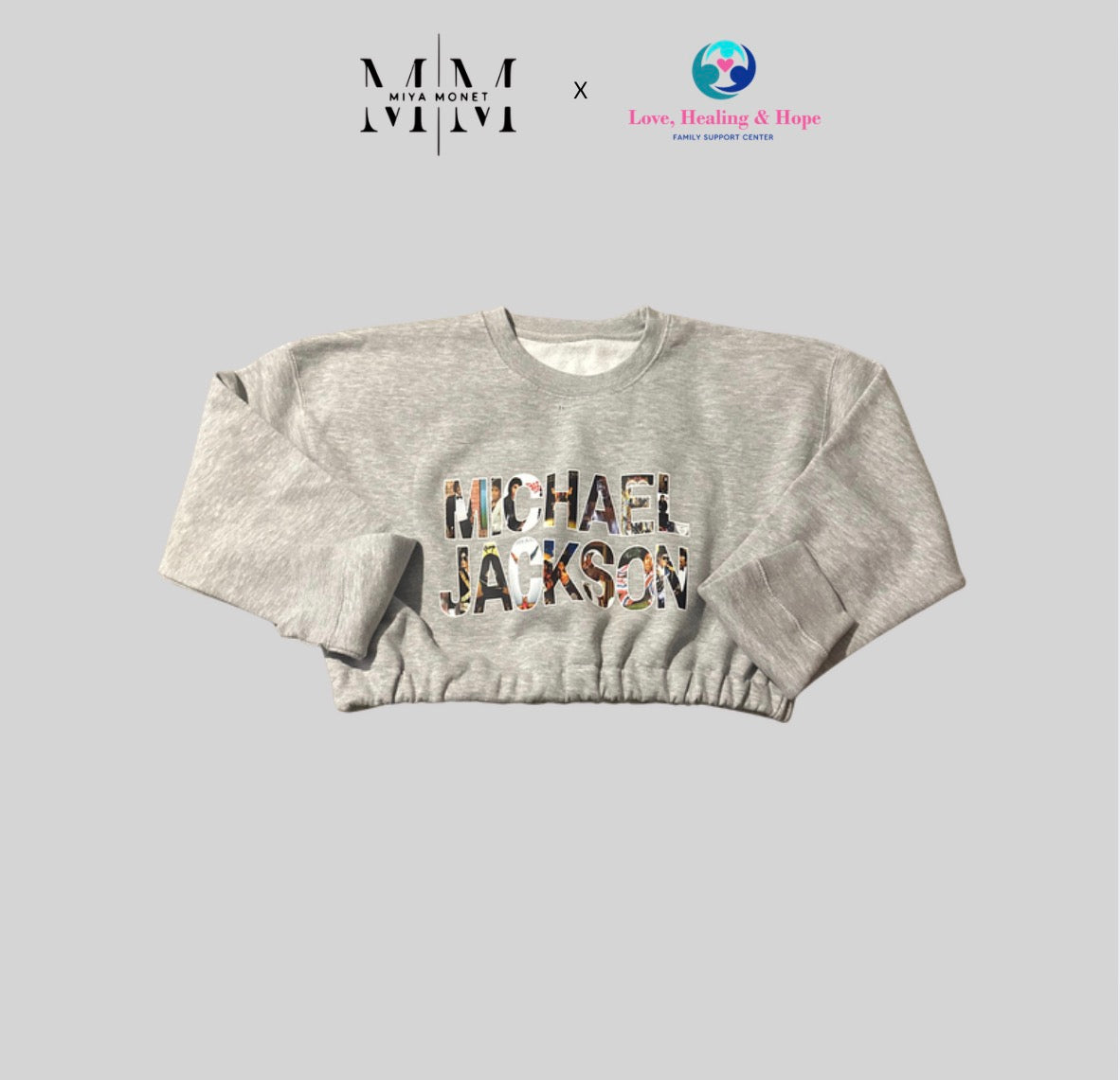 MJ crop sweater ( Grey)