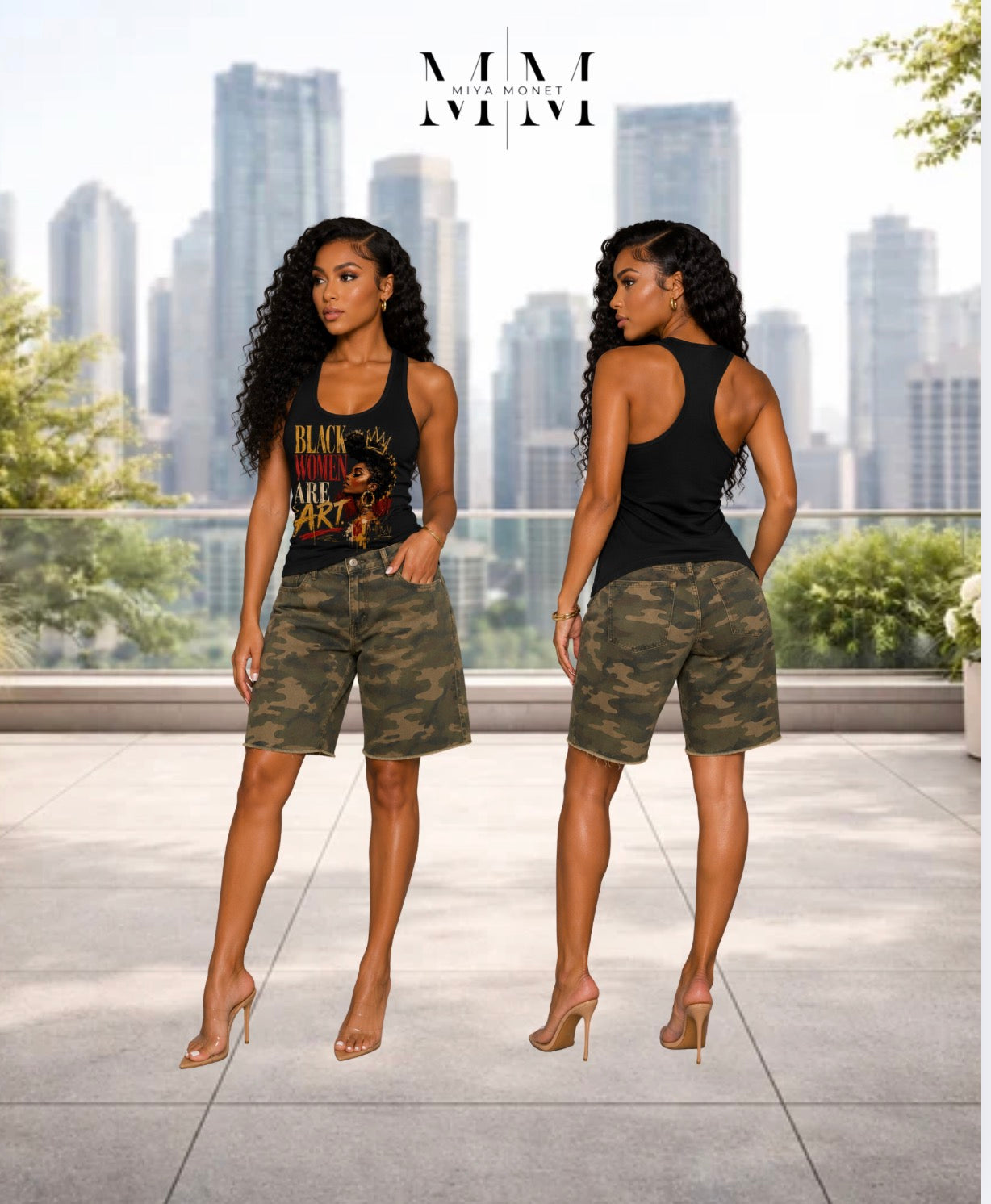 Black women are art racer back tank