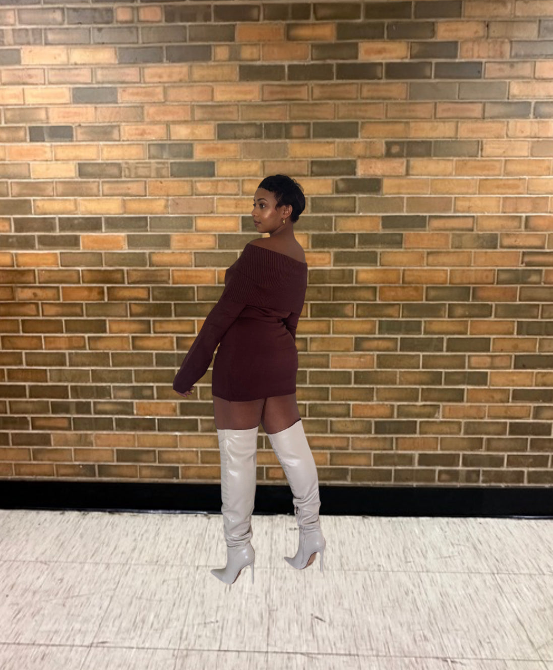 Dark Chocolate Sweater Dress