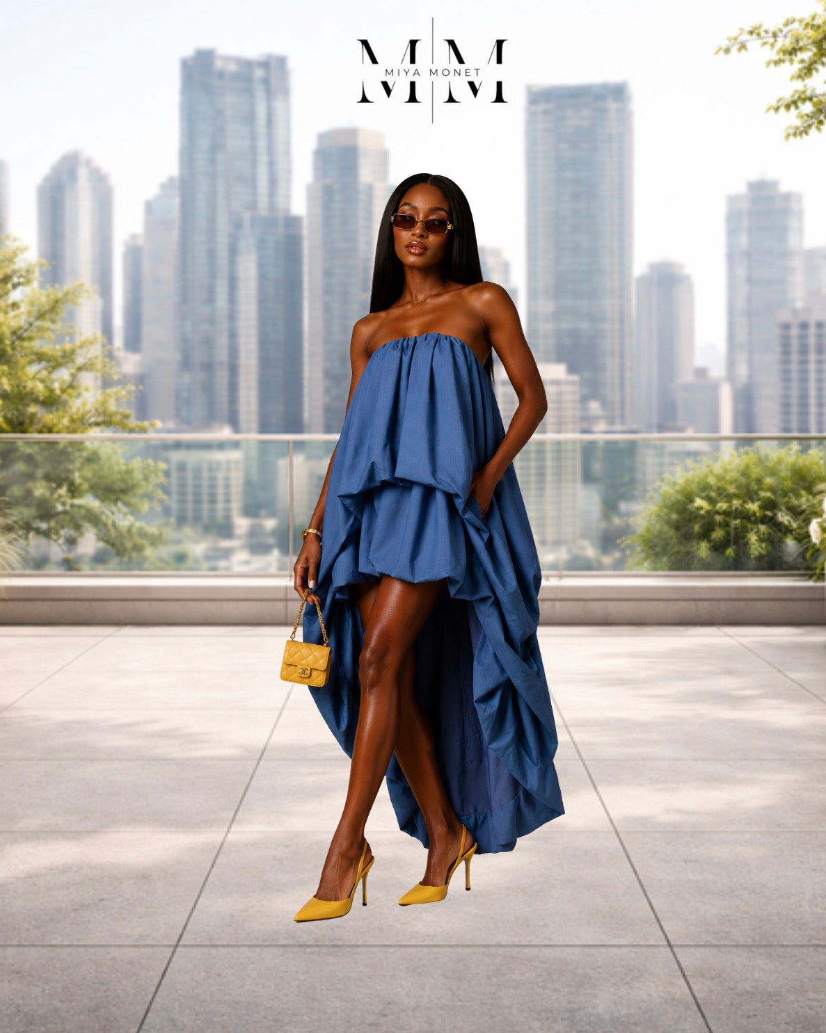 Blue haven Bubble hem dress