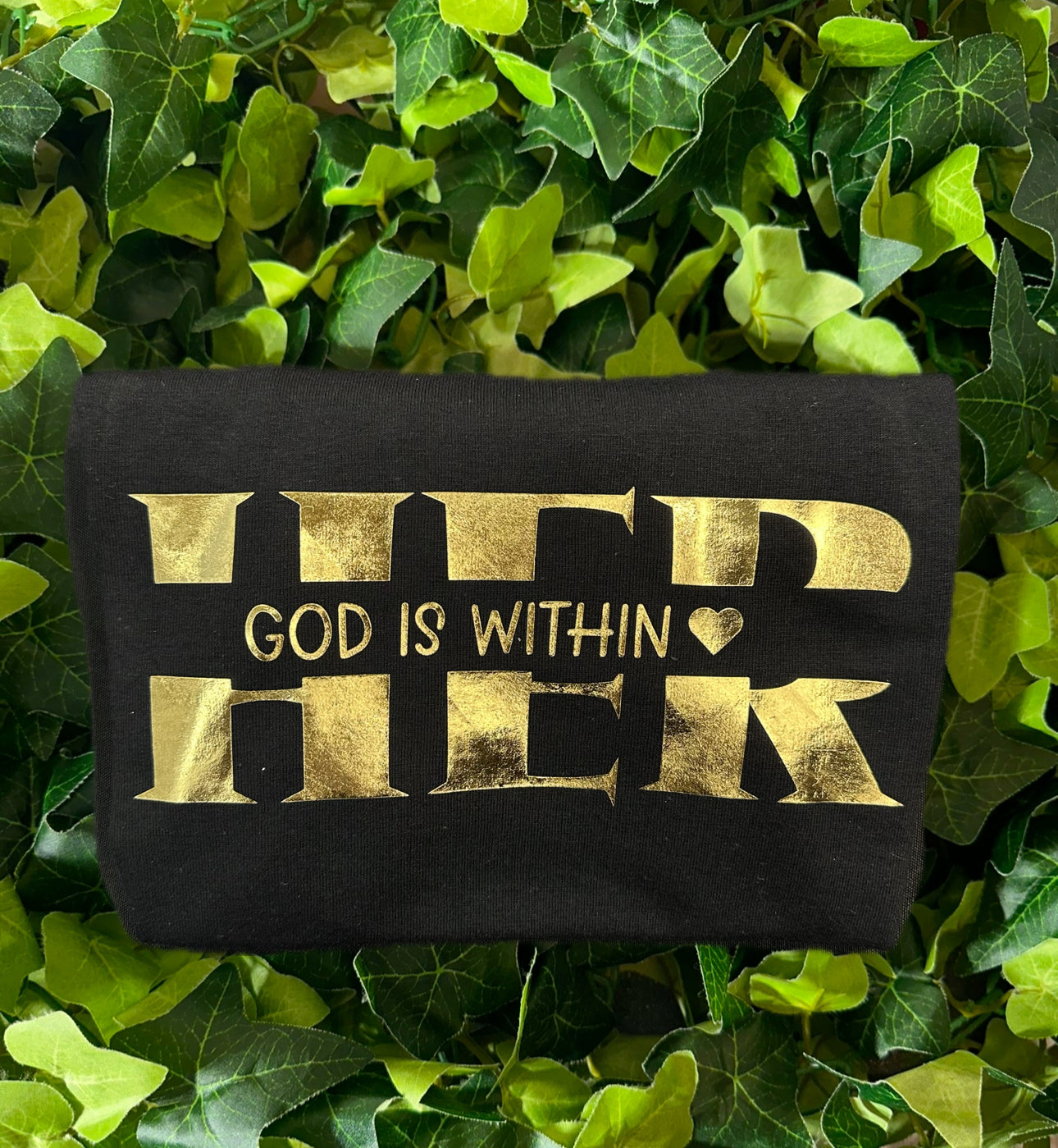 HER Tee (Black / Metallic Gold )