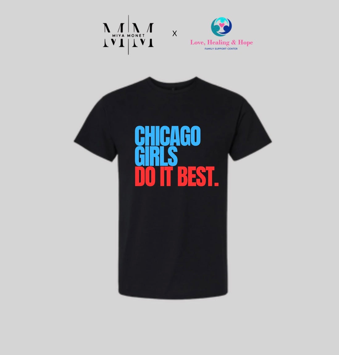 Chicago Girls Tee (Black/ multi color)