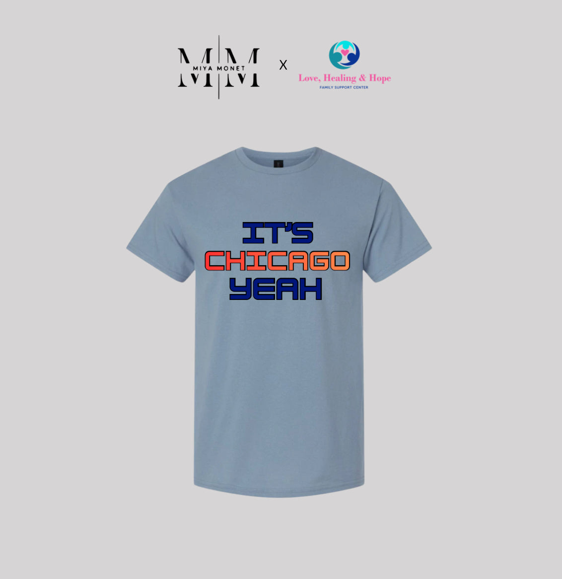 (Copy) Yeah Tee ( dusty blue)