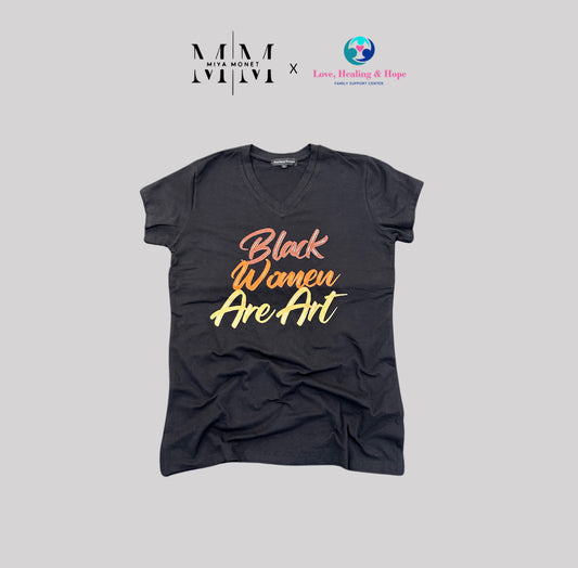 BLK Women are Art V Neck