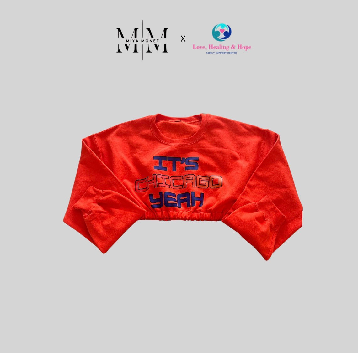 Yeah cropped Sweater (orange)