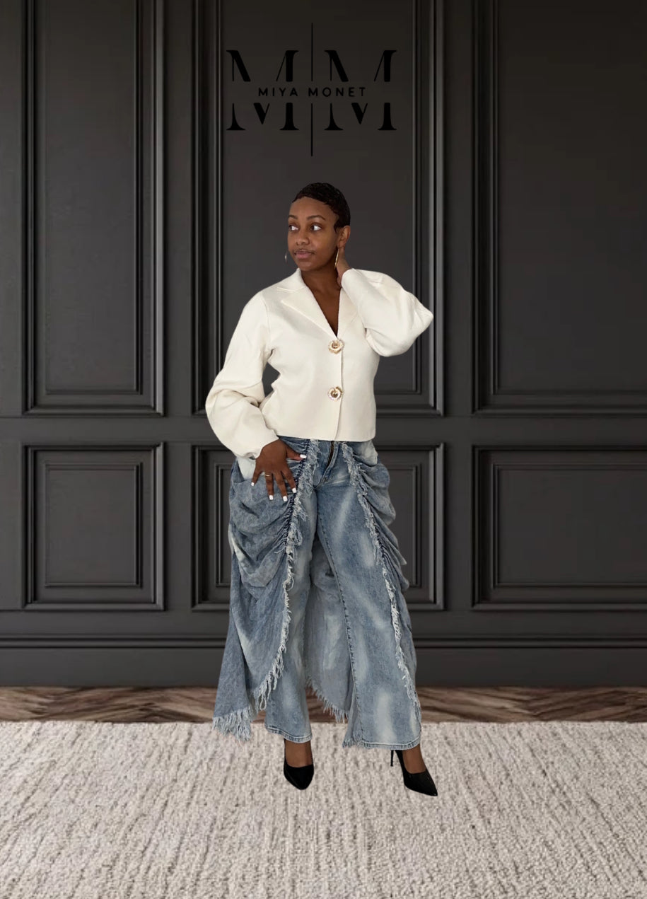 Creme of the Crop knit blazer