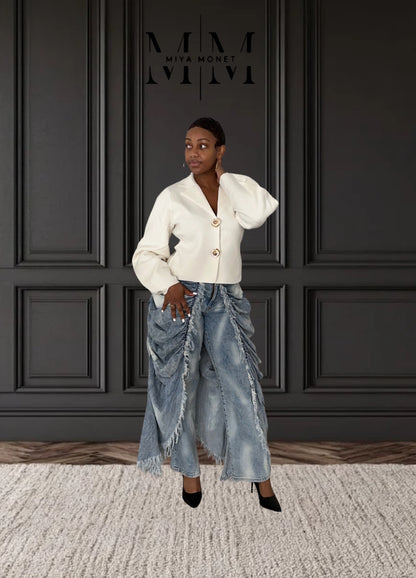 Creme of the Crop knit blazer