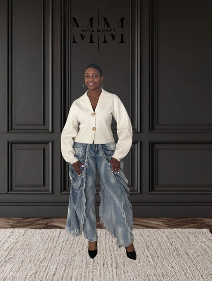 Creme of the Crop knit blazer