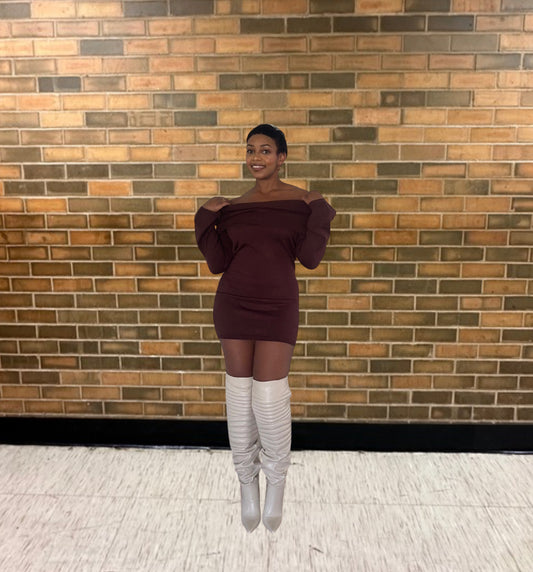 Dark Chocolate Sweater Dress