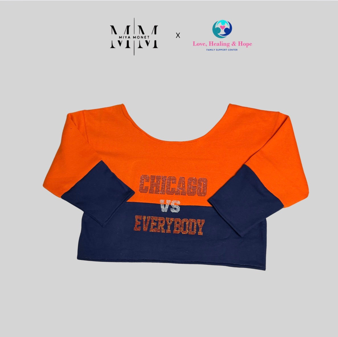 Chi vs Everybody Rhinestone two toned game day sweater