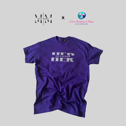 HER Tee (Purple  / Glitter)