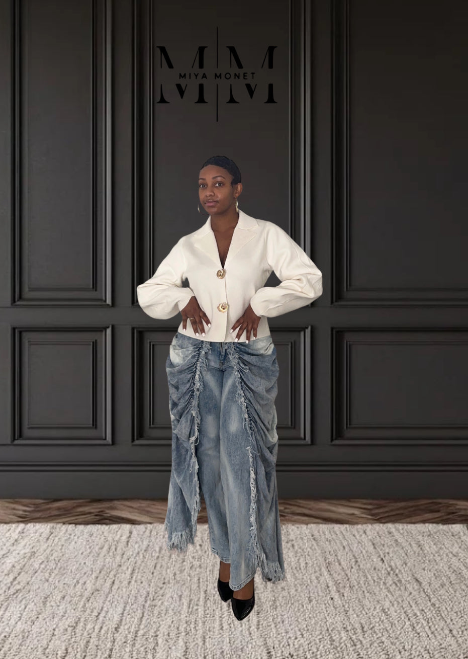 Creme of the Crop knit blazer