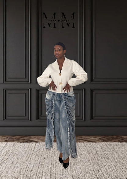 Creme of the Crop knit blazer