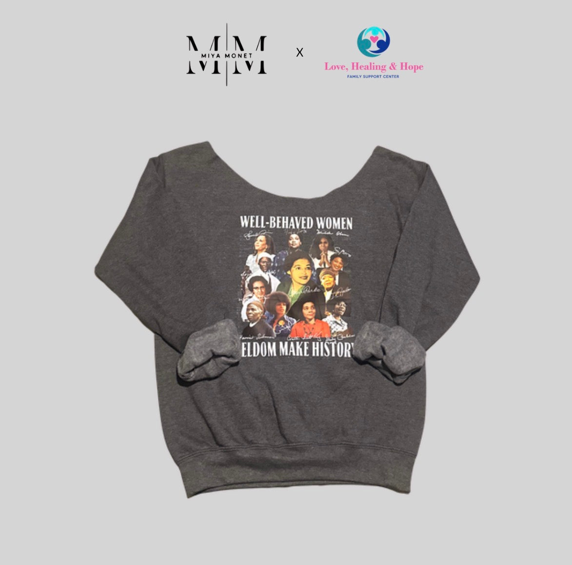 Women make history off shoulder sweater