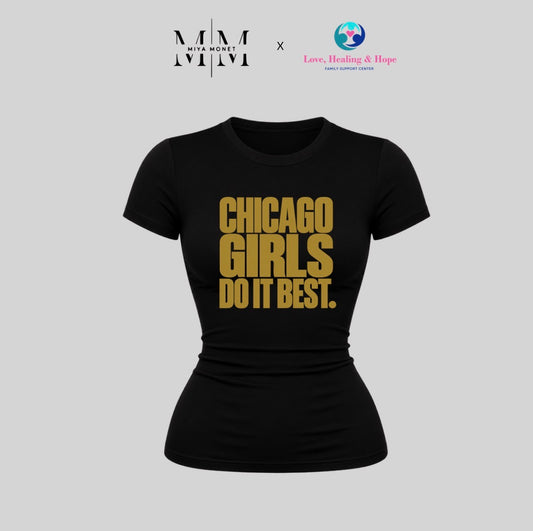 Chi girls golden fitted tee