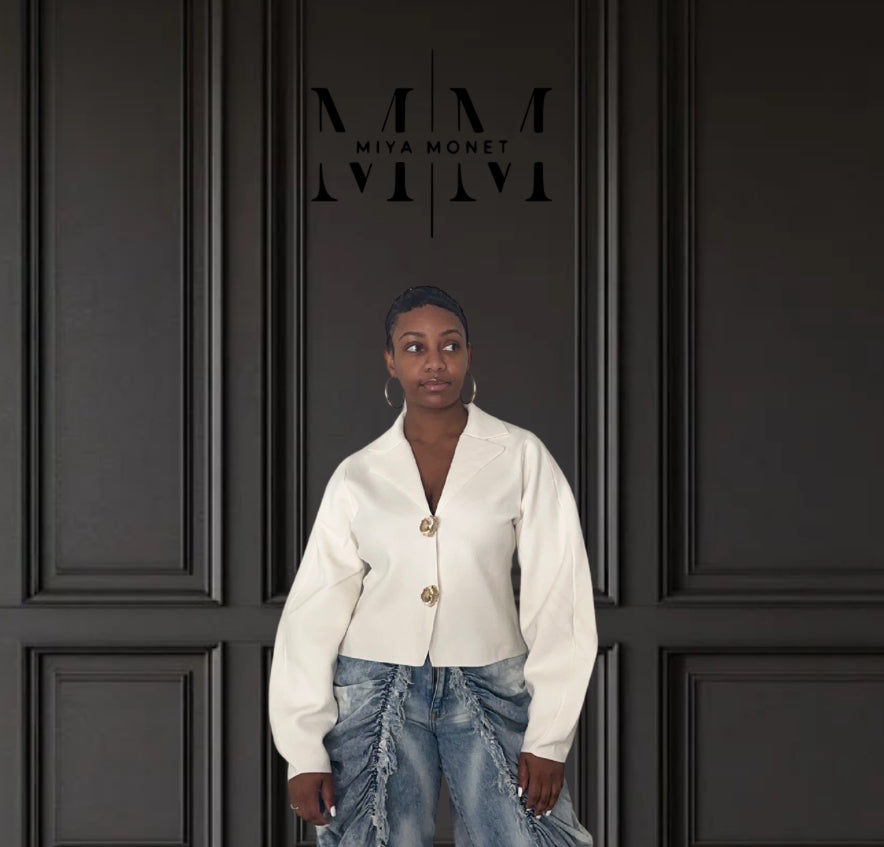 Creme of the Crop knit blazer