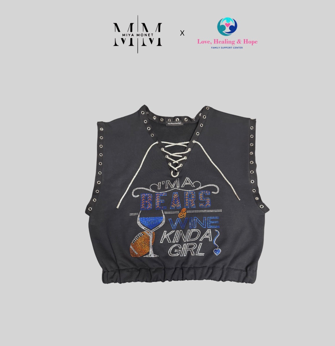 Bears & Wine girl Biker Crop
