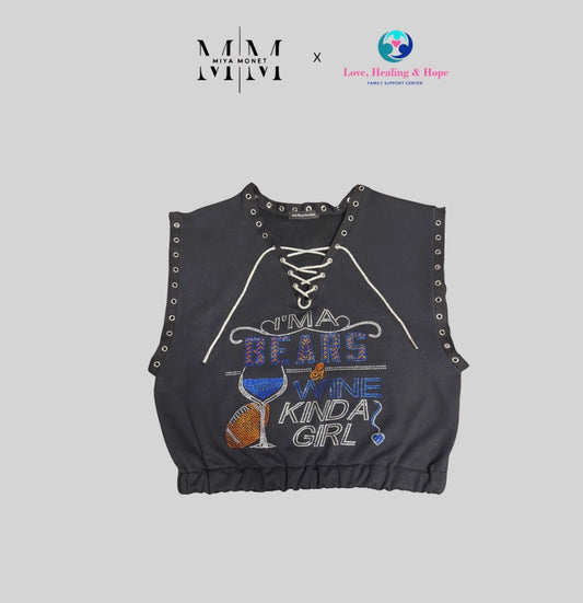 Bears & Wine girl Biker Crop