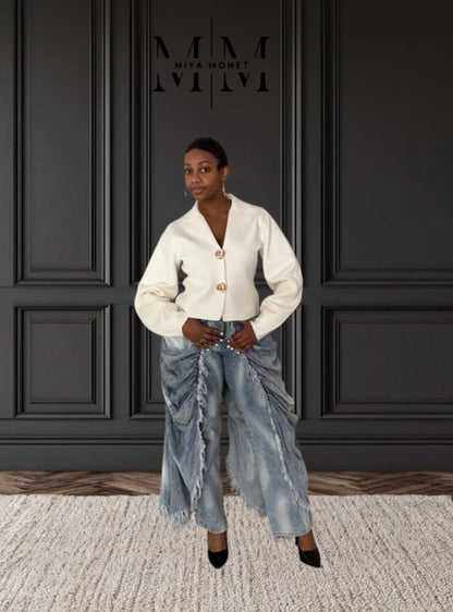 Creme of the Crop knit blazer