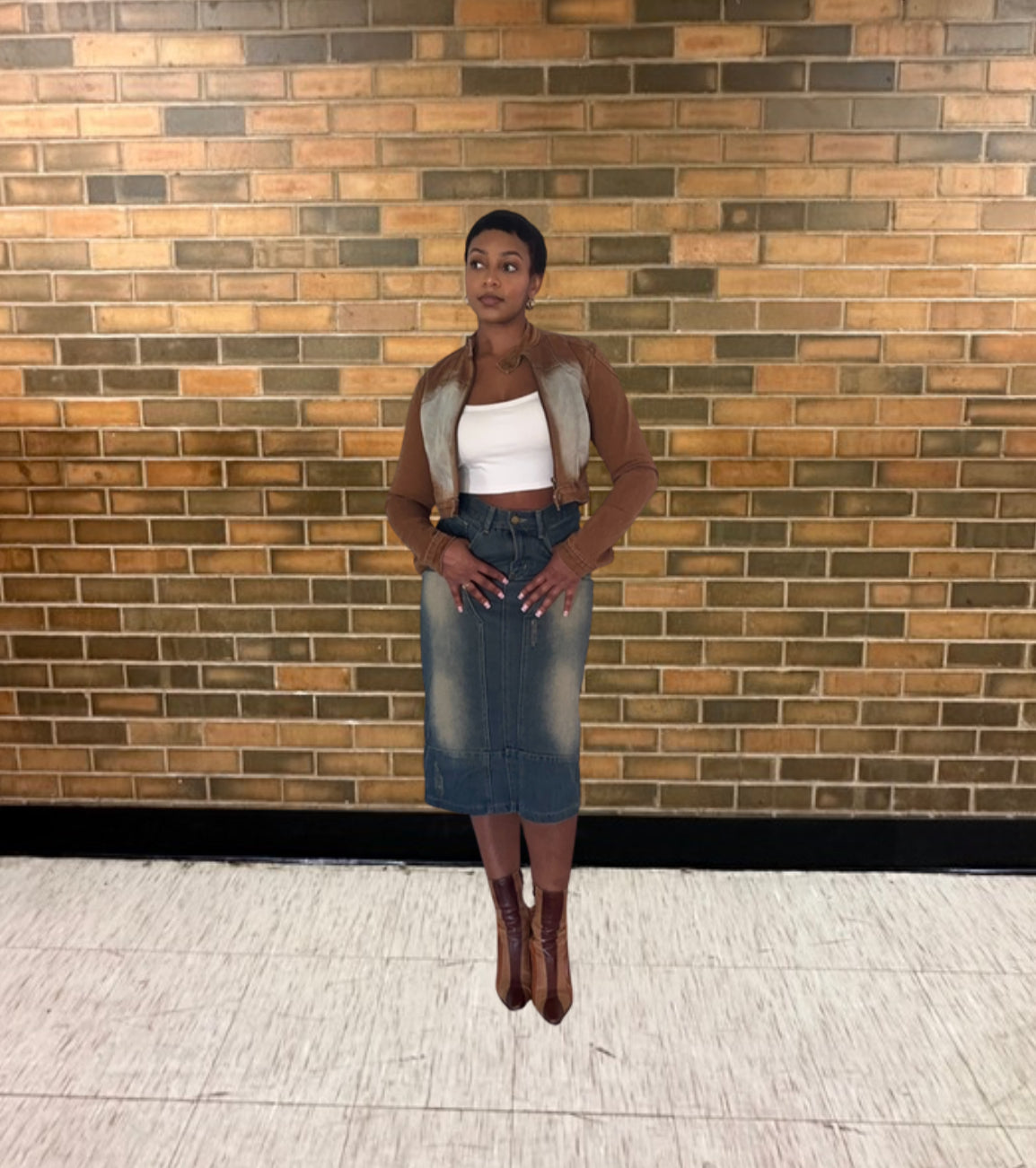 Monet in the Midi Skirt