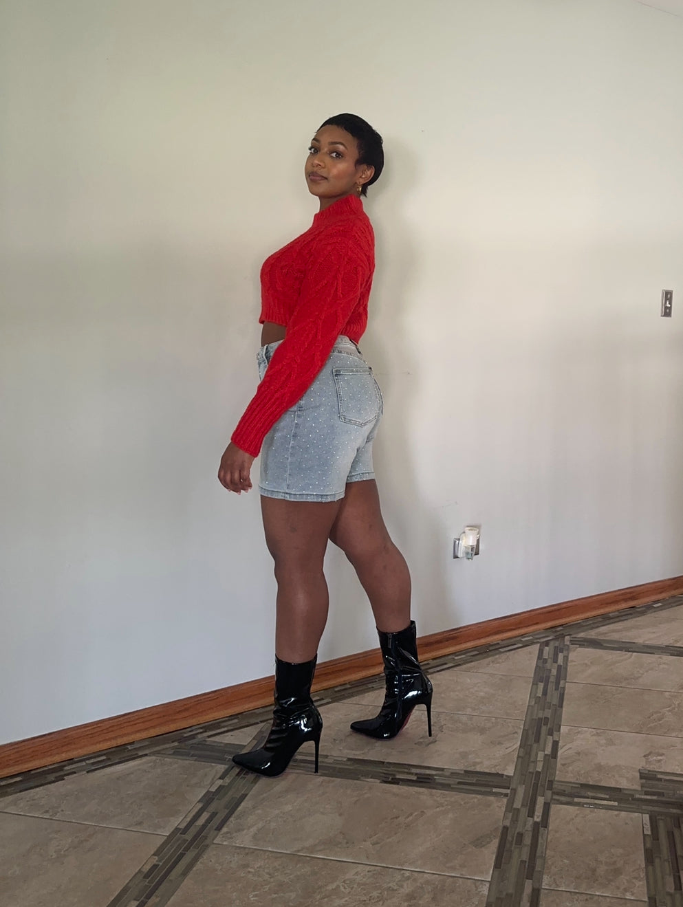 Ruby Woo Crop sweater