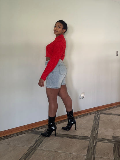 Ruby Woo Crop sweater