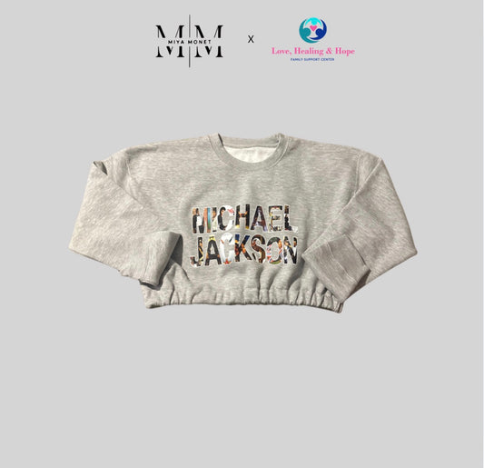 MJ crop sweater ( Grey)
