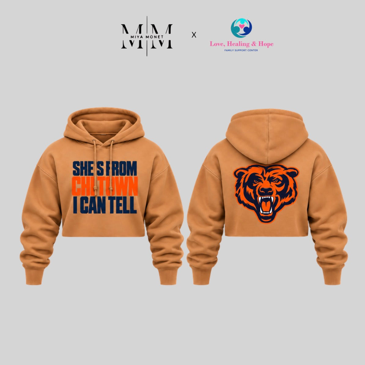 She’s from Chi Town crop hoodie
