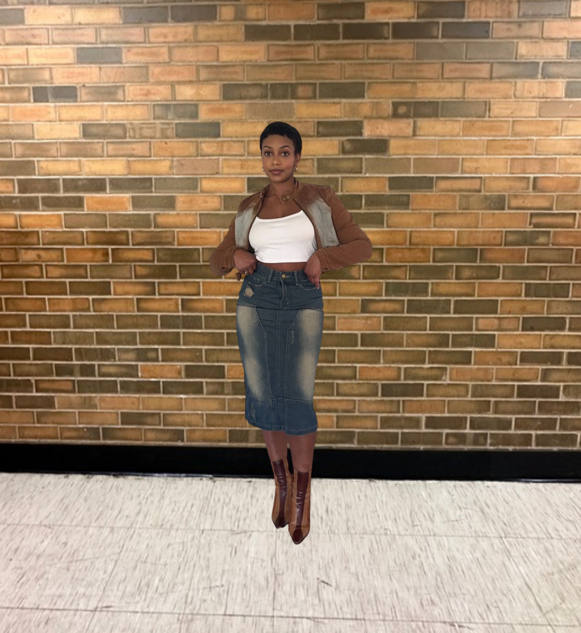 Monet in the Midi Skirt