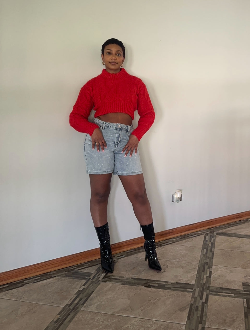 Ruby Woo Crop sweater