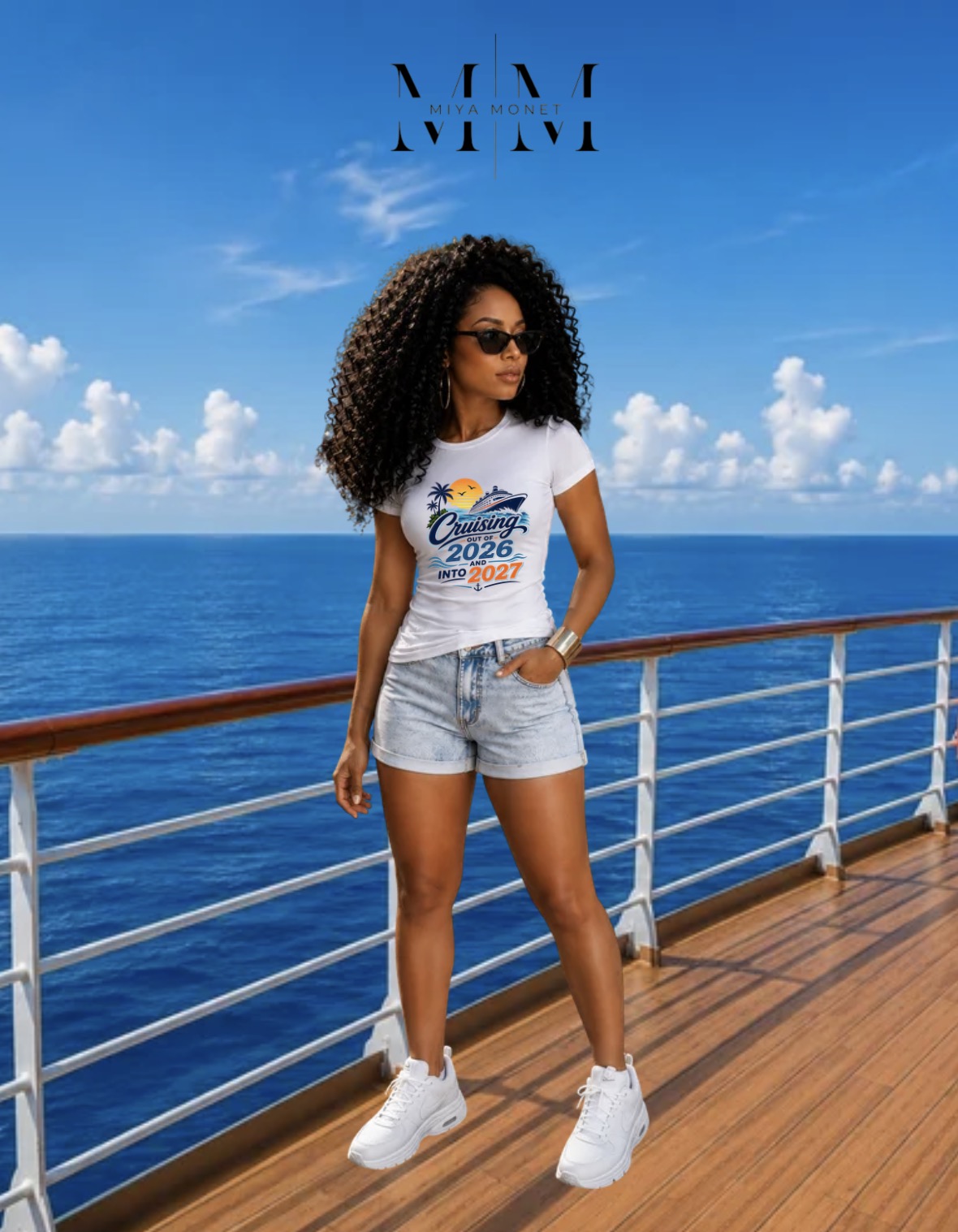 Women’s Fitted crew neck Family Cruise Tee