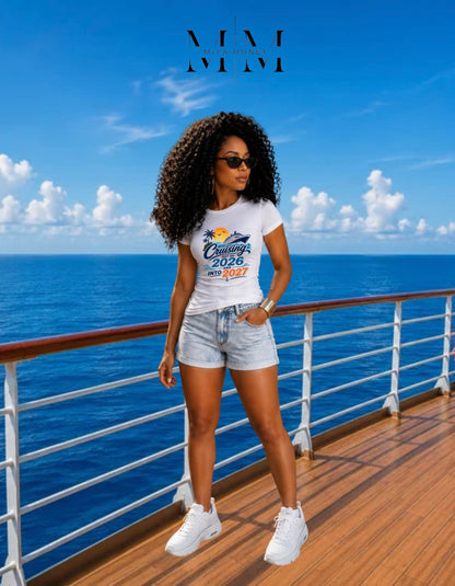 Women’s Fitted crew neck Family Cruise Tee