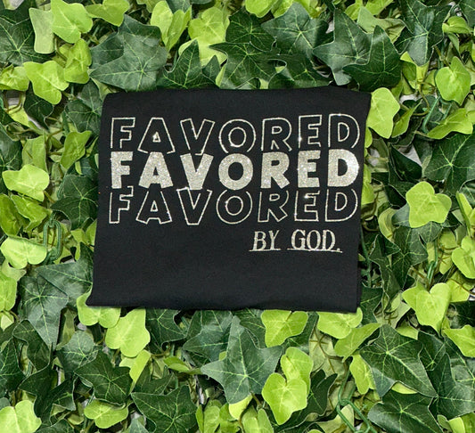 Favored Tee (Black/ Champagne )