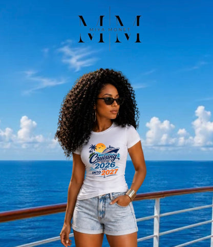 Women’s Fitted crew neck Family Cruise Tee