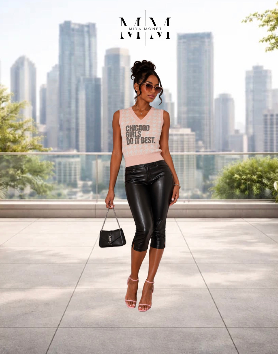 Limited Ed. Blk Preppy Chi Girls vest