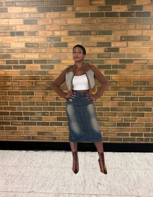 Monet in the Midi Skirt