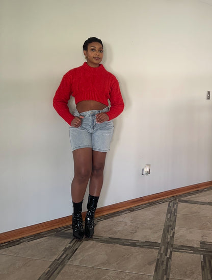 Ruby Woo Crop sweater