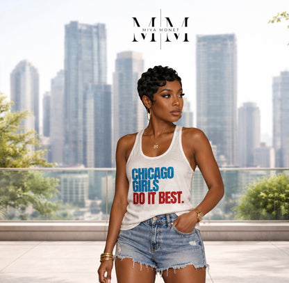 Glitter Chi girls racer back Tank