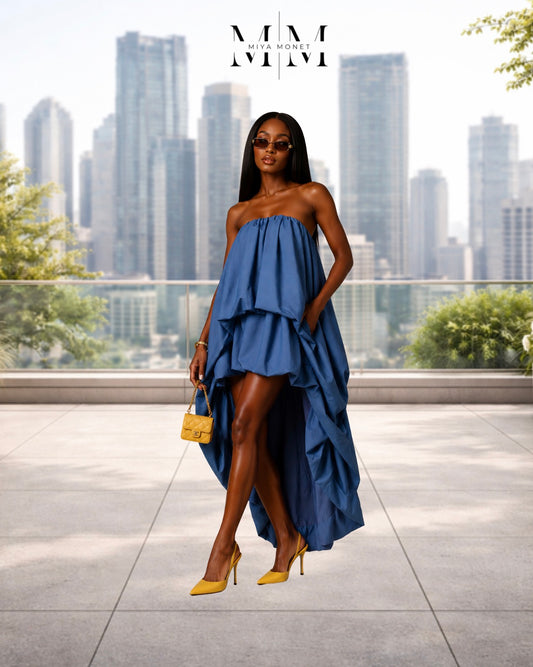 Blue haven Bubble hem dress