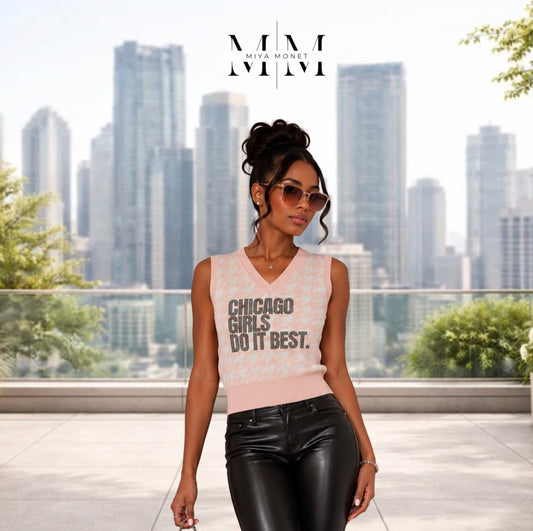 Limited Ed. Blk Preppy Chi Girls vest