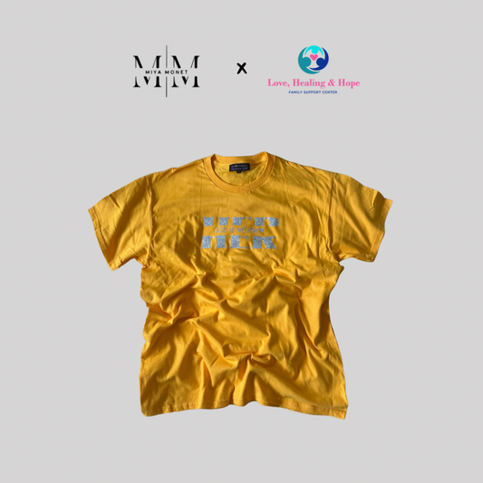 Her Tee (Mustard/ Multi Glitter)