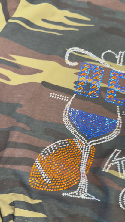 Bears & Wine camo crop